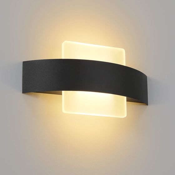 NETTLIFE LED-seinävalaisin sisä-, olohuone- ja käytävävalaisin, 23, 5 cm, makuuhuoneen yöpöytävalaisin, akryyli, lämmin valkoinen, 3000K, 7 W