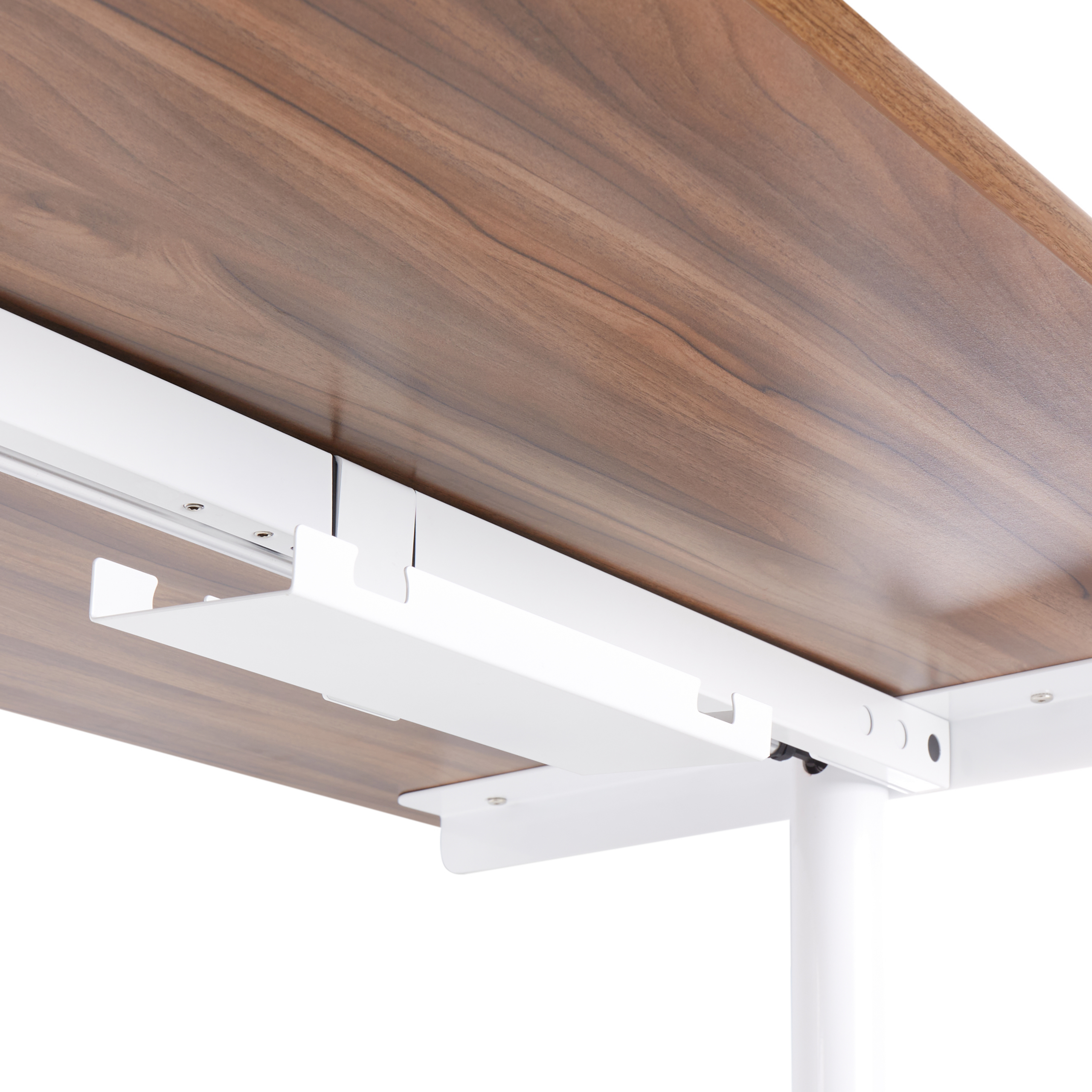 Manuaalisesti säädettävän työpöydän johtokouru TRACIE Valkoinen