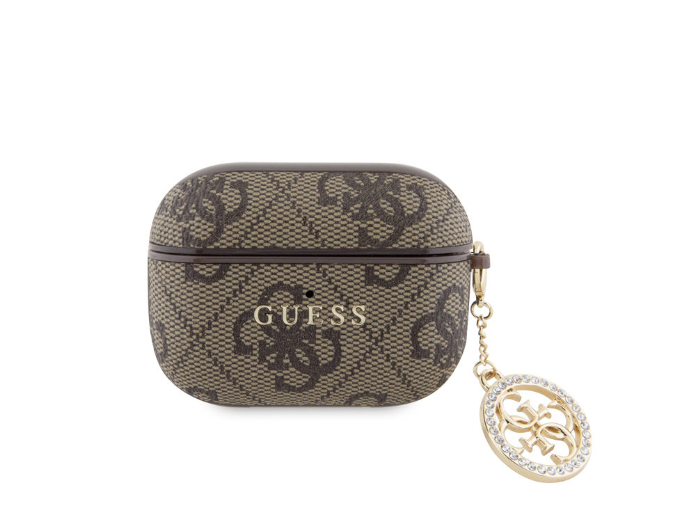 AirPods Pro 4G -kuulokkeiden kotelo, jossa kimalteleva ja strasseilla koristeltu riipus