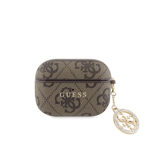 AirPods Pro 4G -kuulokkeiden kotelo, jossa kimalteleva ja strasseilla koristeltu riipus