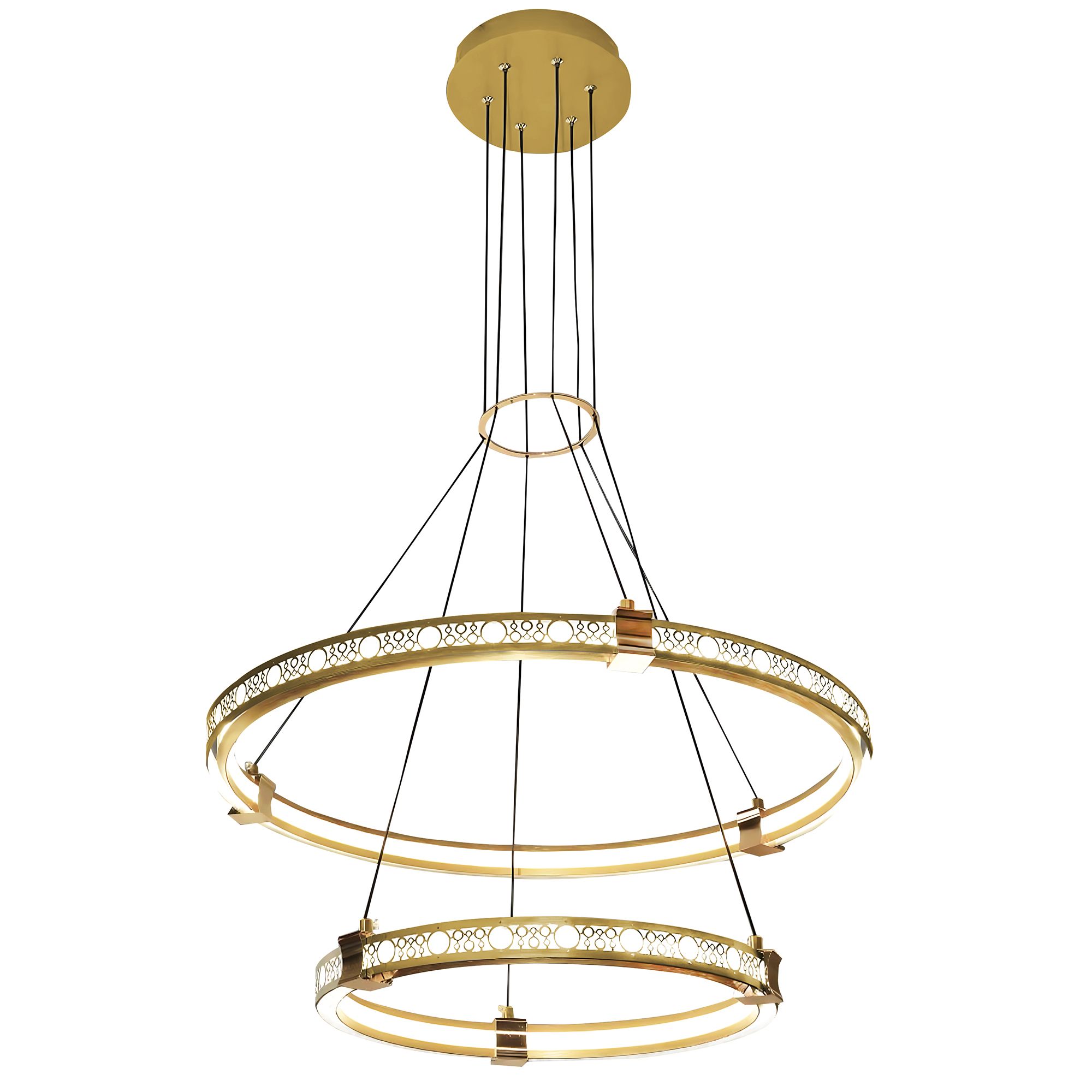 TOOLIGHT riippuvalaisin LHJ037-CP2 kultainen, 150x140x1,5cm