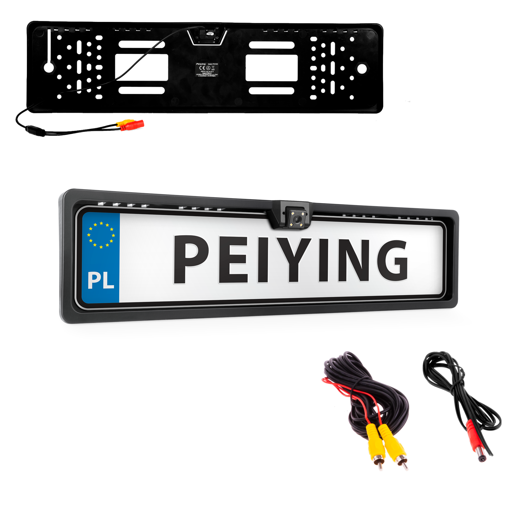 Peruutuskamera rekisterikilven kehyksessä 12 V LED-yötila