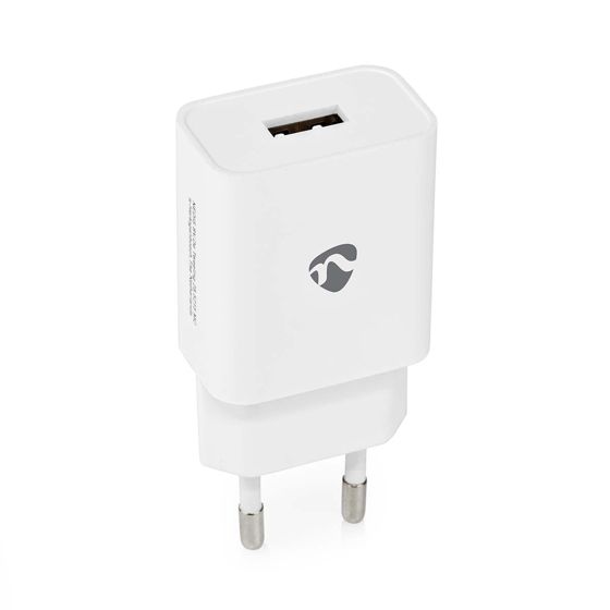 12W USB-A seinälaturi pikalatauksella älypuhelimille ja tableteille