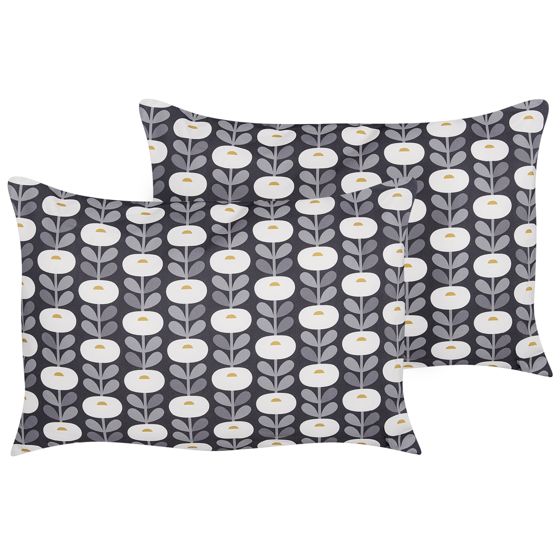 Ulkotyynysetti 2 kpl VALSORDA Geometrinen kuvio 40 x 60 cm Harmaa