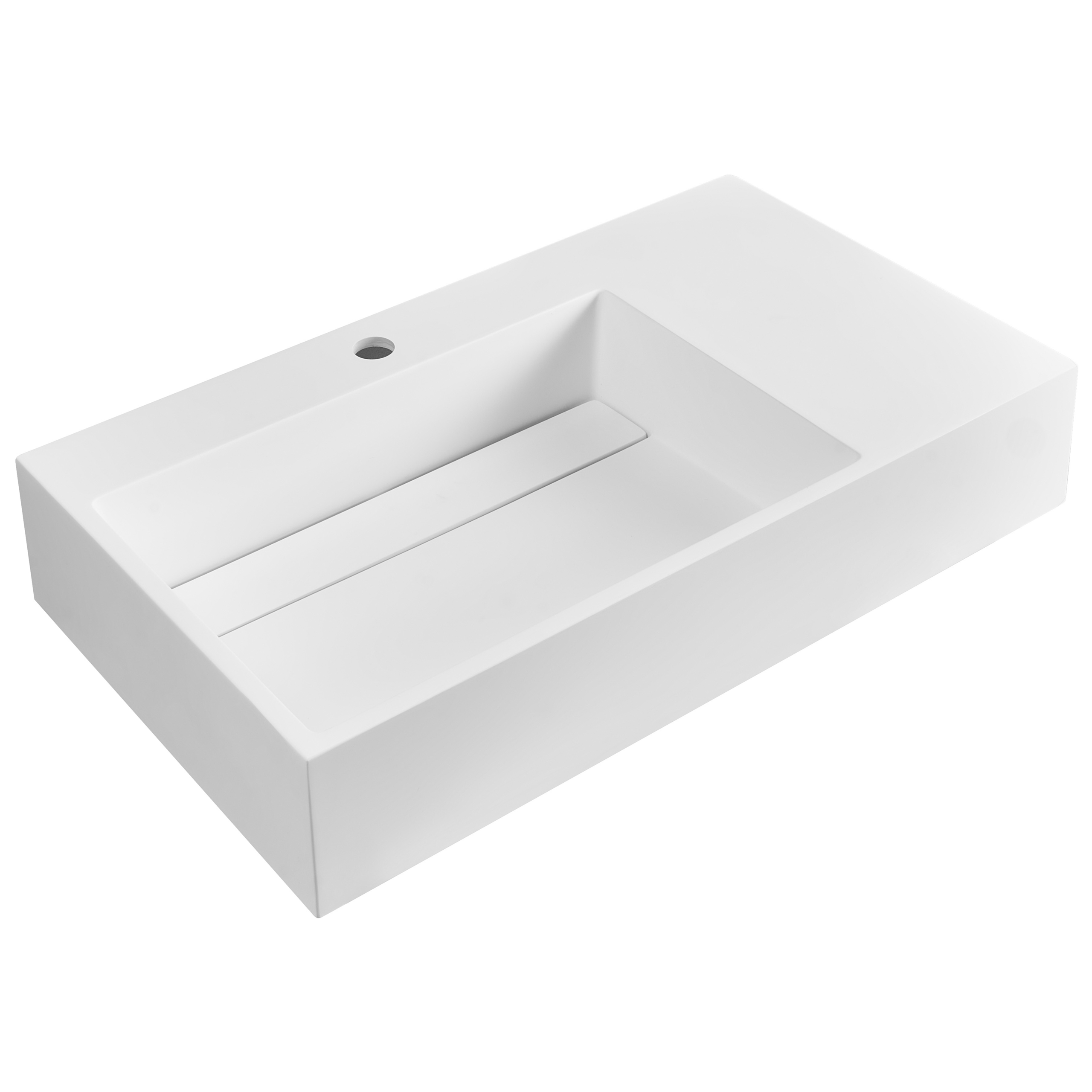 Seinään kiinnitettävä pesuallas CUSCO 75 x 43 cm mineraalivalu Valkoinen