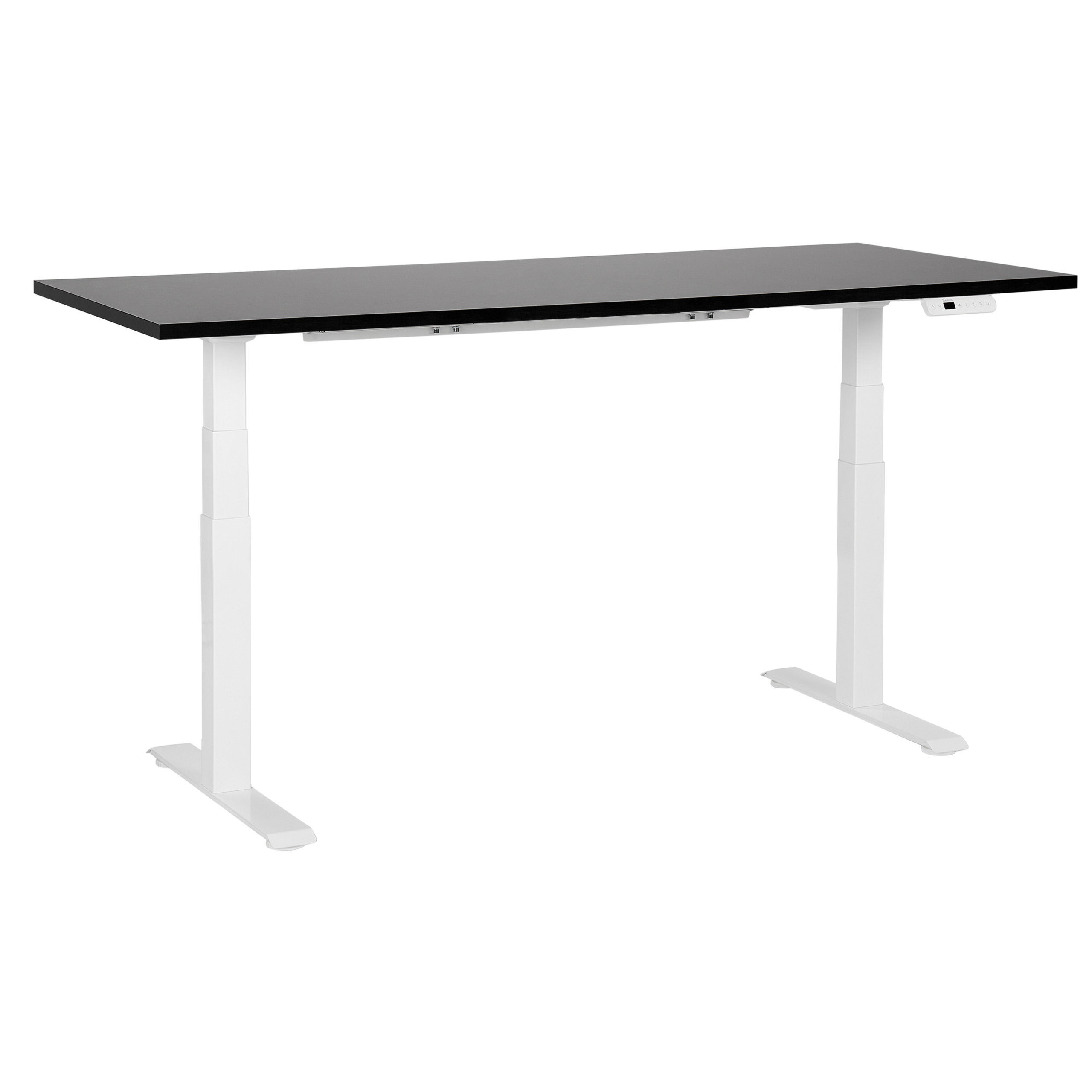Työpöytä sähkösäädettävä DESTINES 180 cm 80 cm Musta/valkoinen