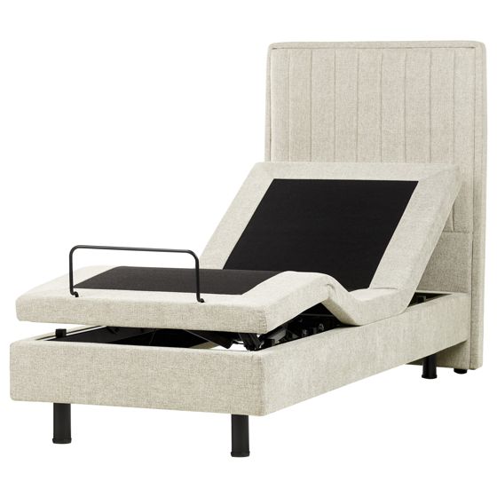 Säädettävä sänky kangas DUKE II 80 x 200 cm Beige