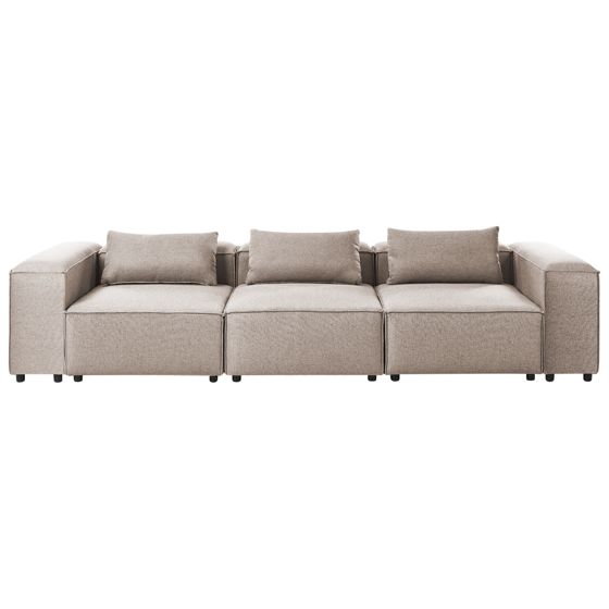 Moduulisohva 3-istuttava BRANDE kangas Vaaleanruskea