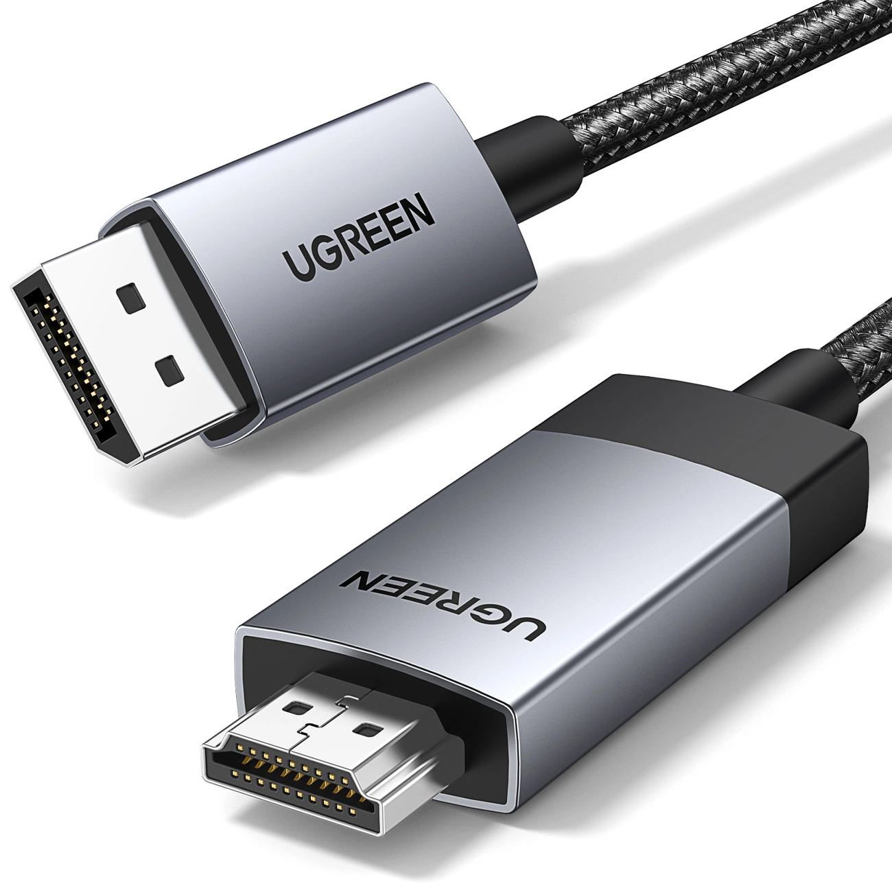 DisplayPort - HDMI 4K 60Hz 3m Kaapeli - Harmaa