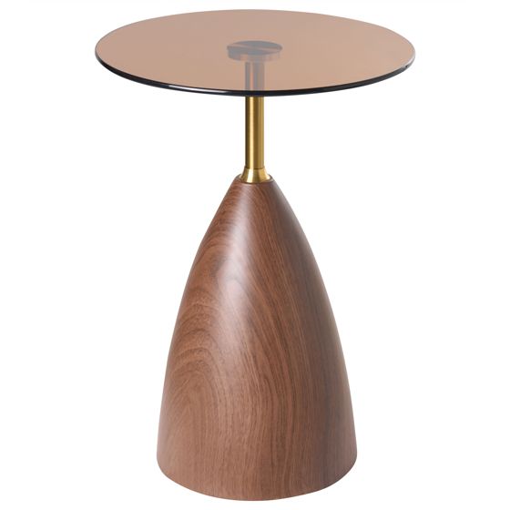 Sivupöytä WALLIS karkaistu lasi Ruskea