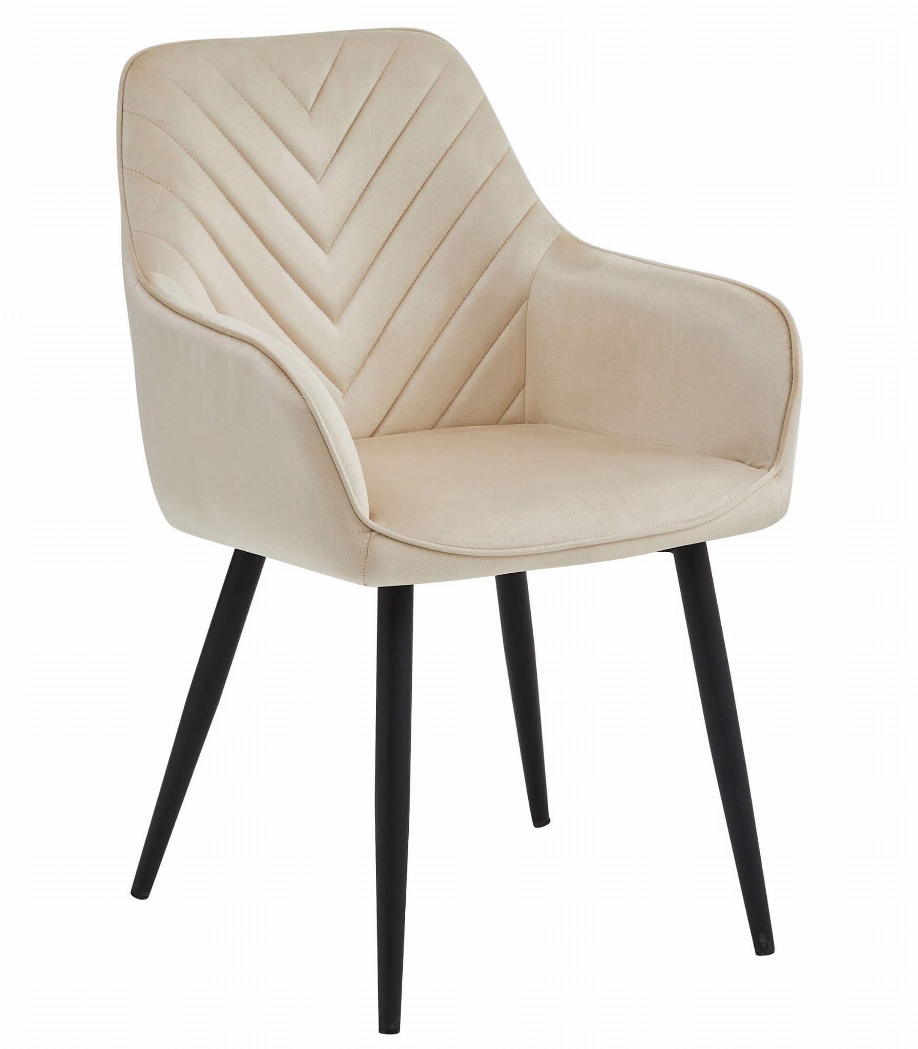 Tuoli - Leobert - NANA - sametti beige/mustat jalat - setti 2 kpl
