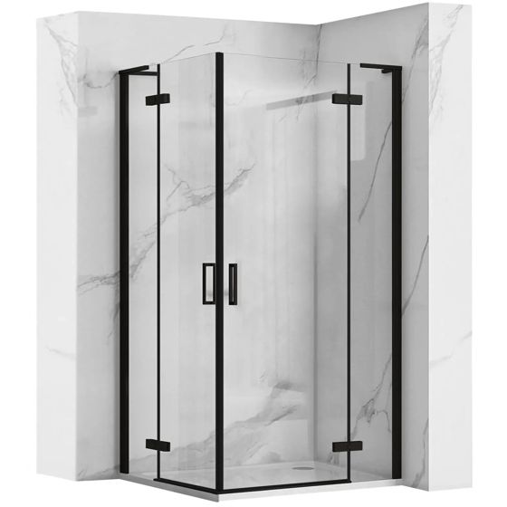 REA Suihkukaappi HUGO 80x90 musta, 80X90X200, 5CM