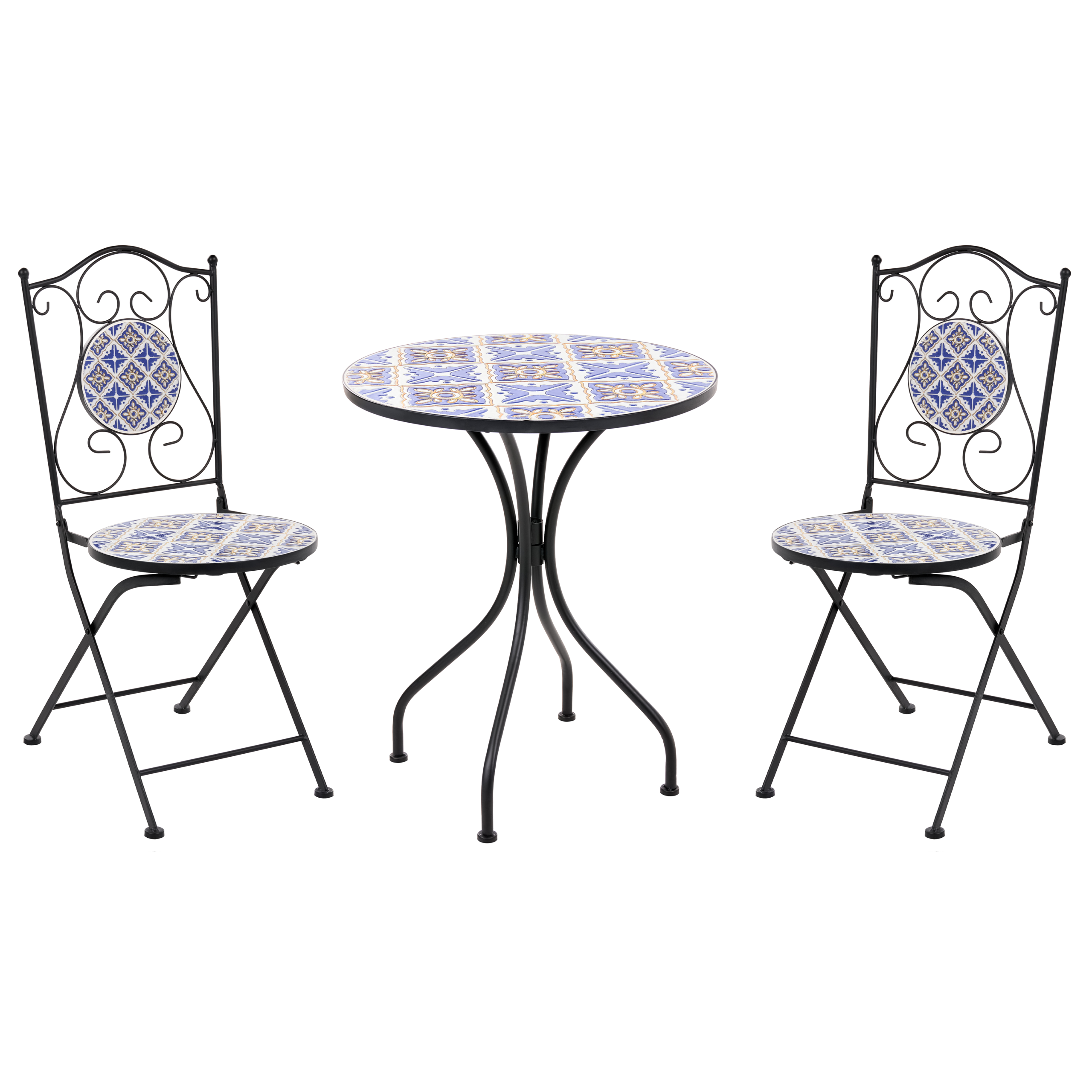 Bistrosetti SIPONTO Metalli Valkoinen/sininen