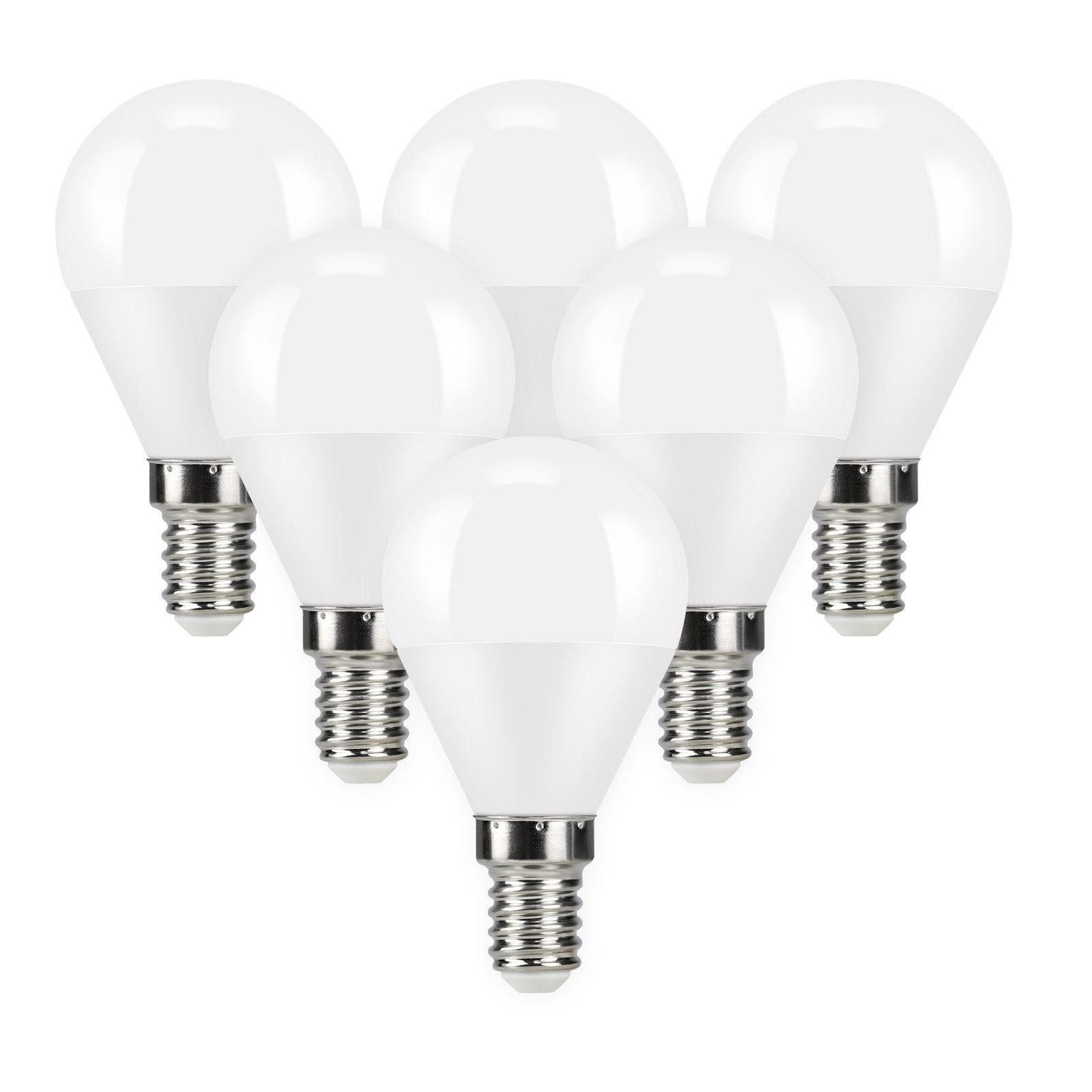 NETTLIFE LED-lamppu 5 W:n LED-lamppu, 240°:n valokulma, ei-himmennettävä energiansäästölamppu E14, 6 kpl.