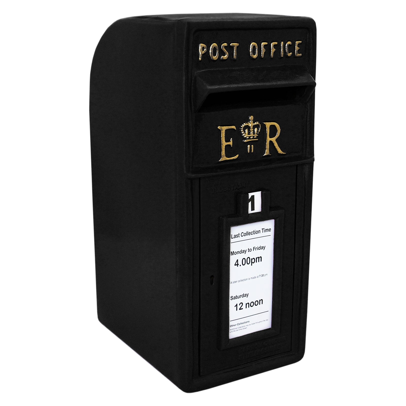 Musta Royal Mail -postilaatikko