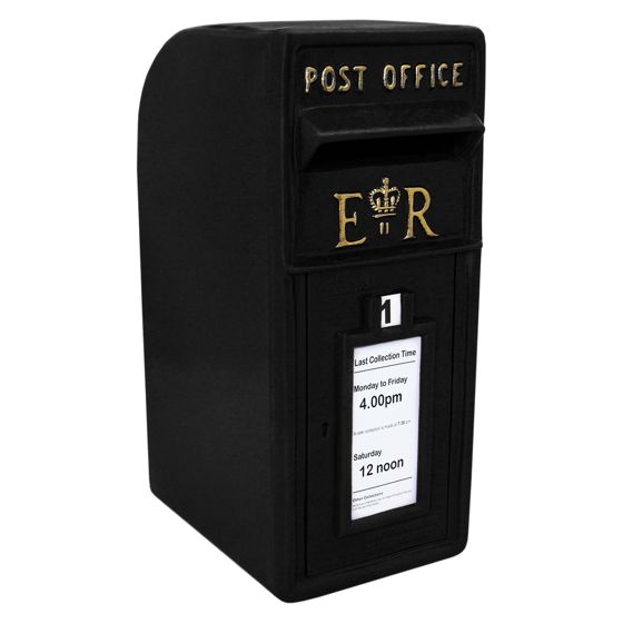 Musta Royal Mail -postilaatikko