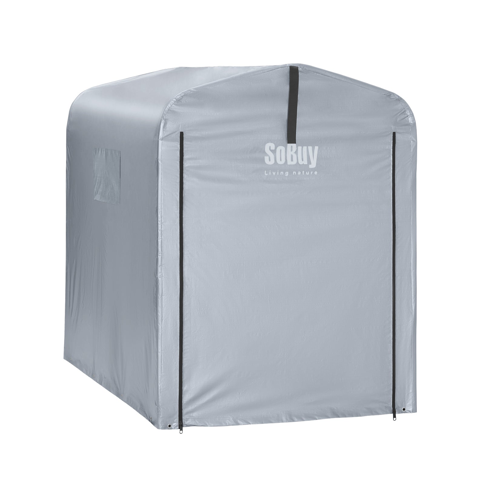 SoBuy Korvaava ulkotallipressu sda11-sil, ekologinen hopea, 120x176x163 cm