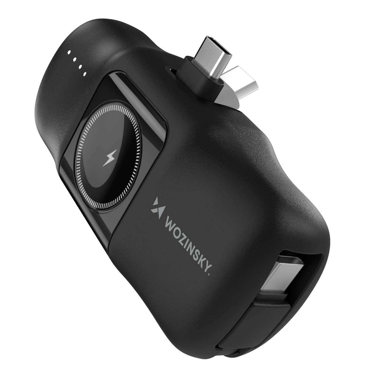 Mini Varavirtalähde 5000mAh 15W USB-C Apple Watch Laturilla - Musta