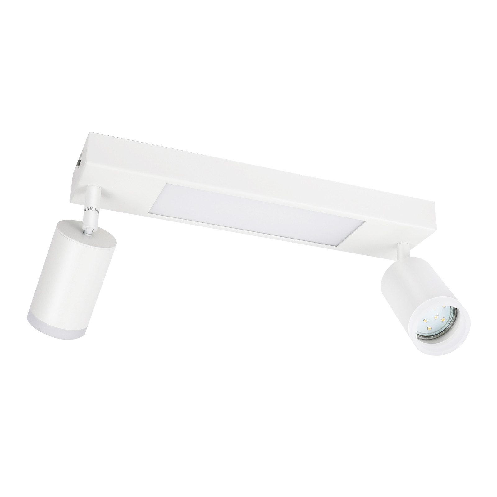 NETTLIFE kattokohdevalaisin 2 GU10- lamppua makuuhuoneeseen 3000k 20W musta lämmin valkoinen säädettävä metalli