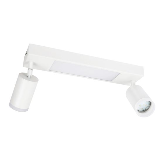 NETTLIFE kattokohdevalaisin 2 GU10- lamppua makuuhuoneeseen 3000k 20W musta lämmin valkoinen säädettävä metalli