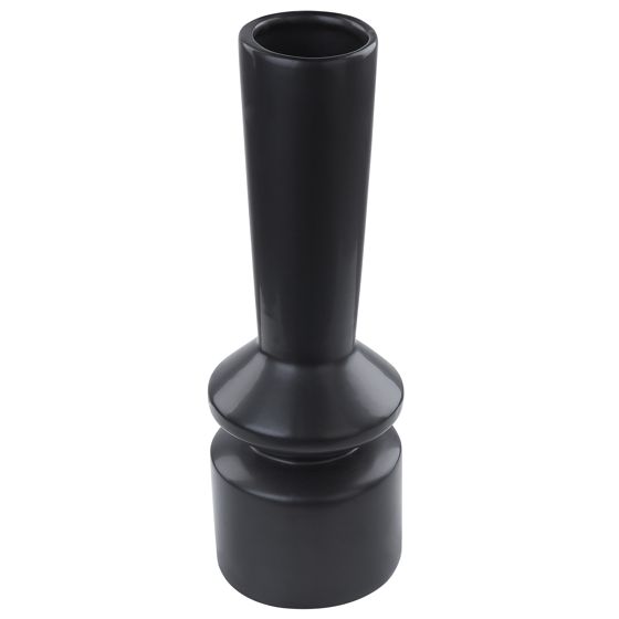 Kukkamaljakko PEANIA 30 cm Keramiikka Musta