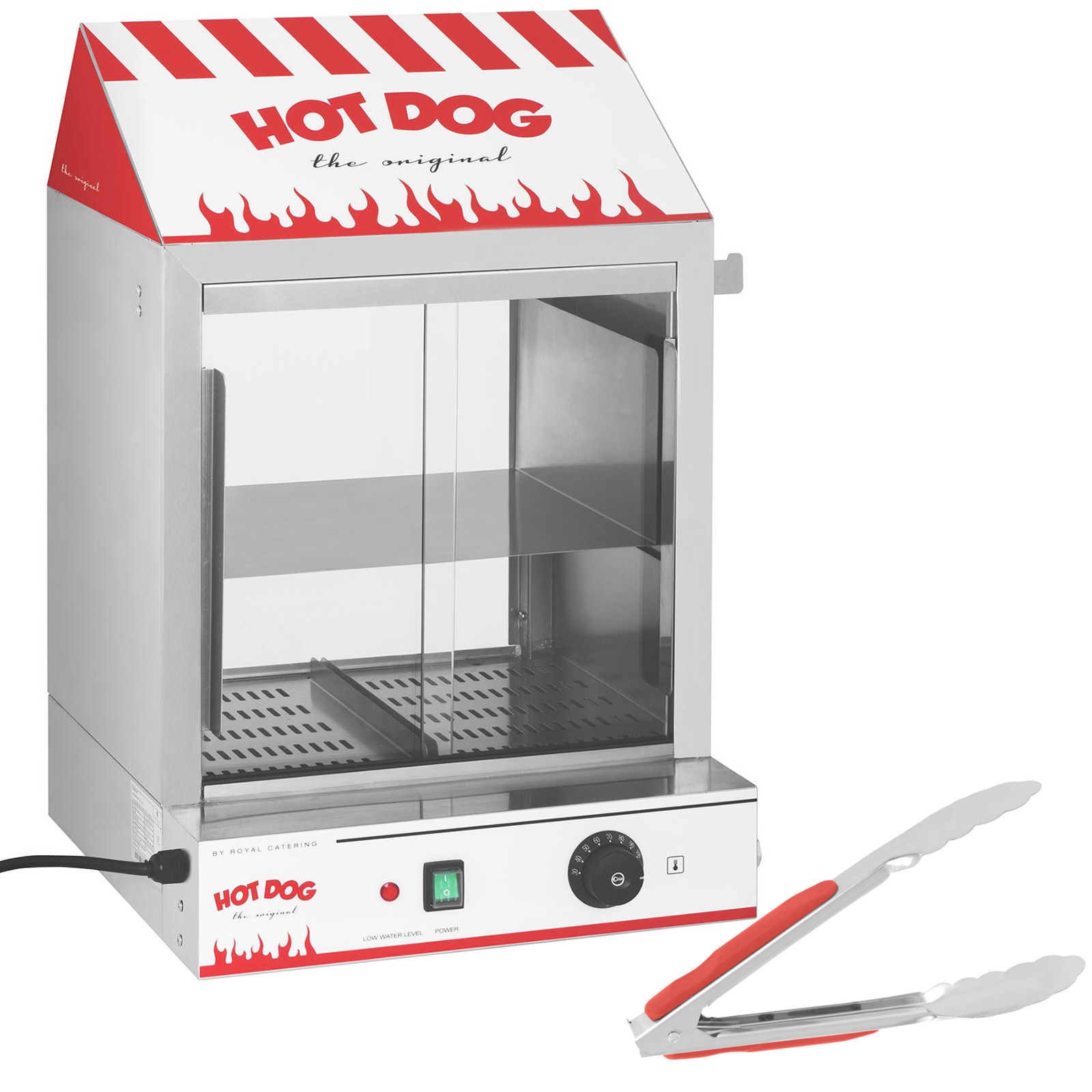 Lämmitysvitriini 200 nakille, 50 sämpylälle, 2000W, Royal Catering RCHW 2000