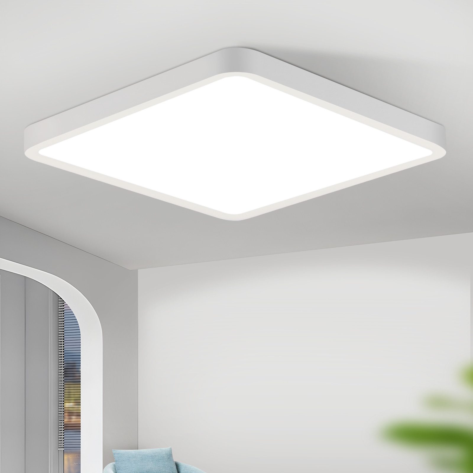 ZMH 23 cm LED-kattovalaisin olohuoneeseen, 6500k kulmikas kattovalaisin keittiöön/käytävään