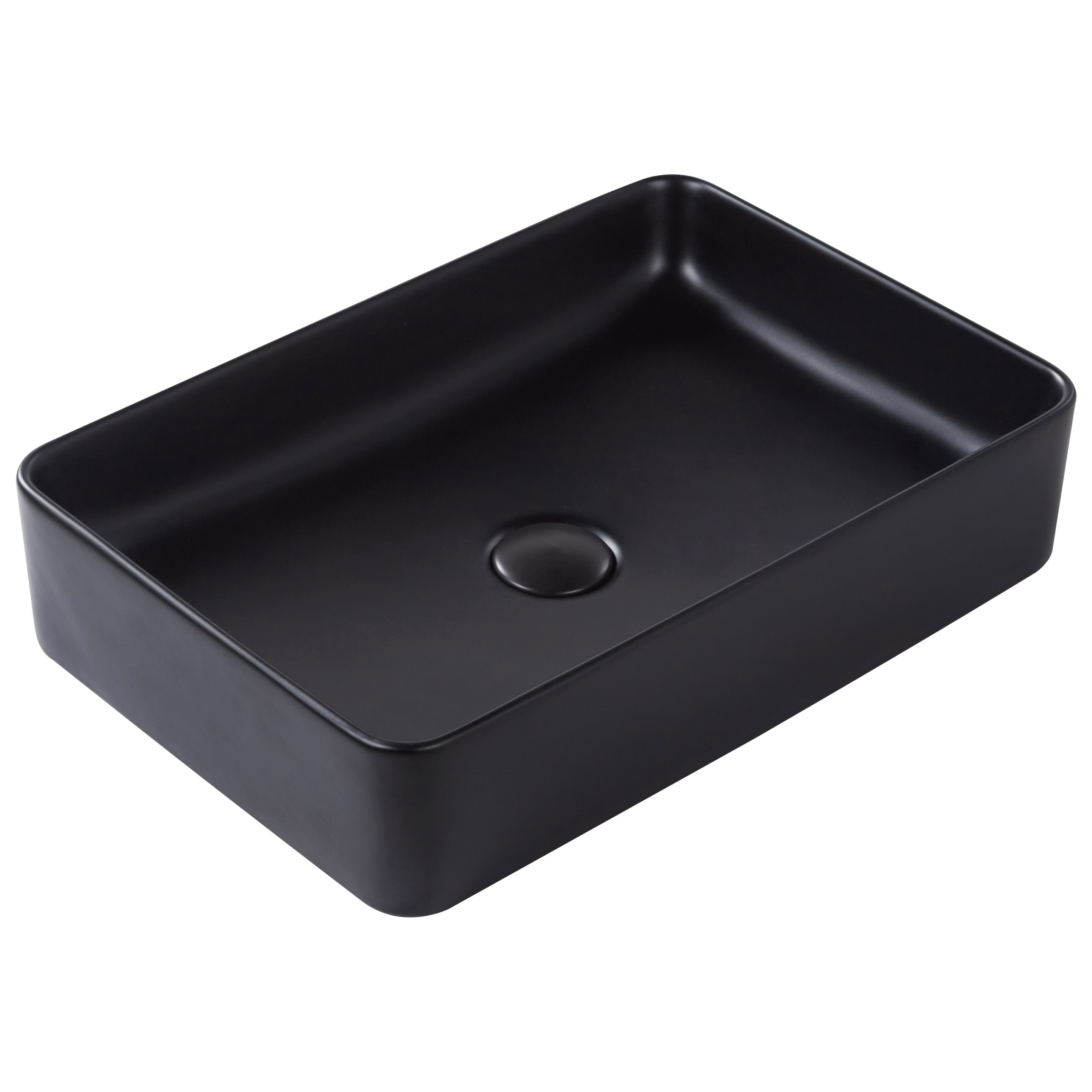 Pesuallas tason päälle CHIVANA 51 x 34 cm Keramiikka Musta