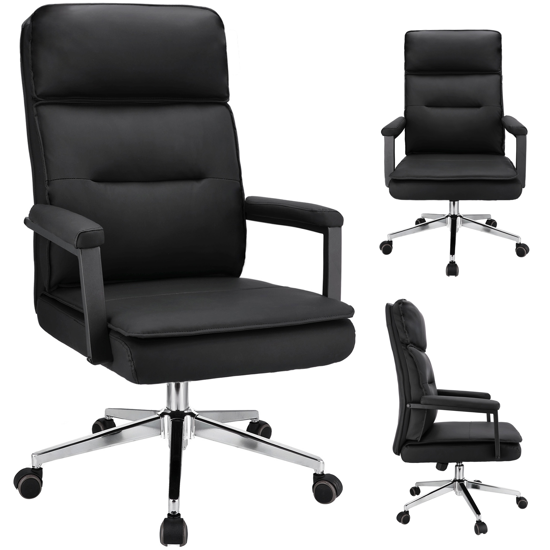 SEGO-toimistotuoli, musta eco-nahka