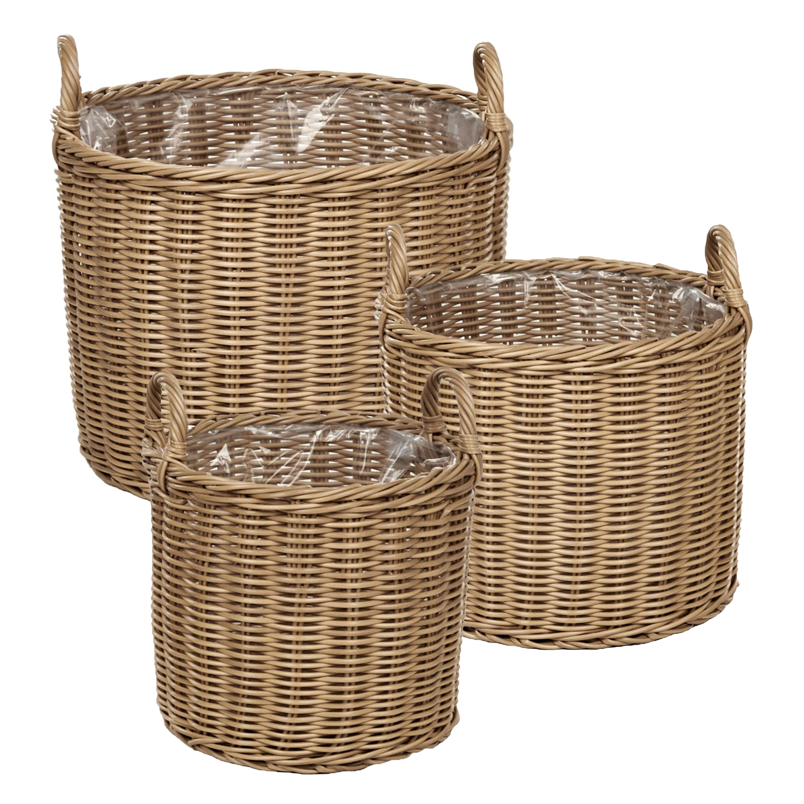 Koriruukkusetti 3 kpl PENDULA 33/37/45 cm Polyrottinki Luonnonväri