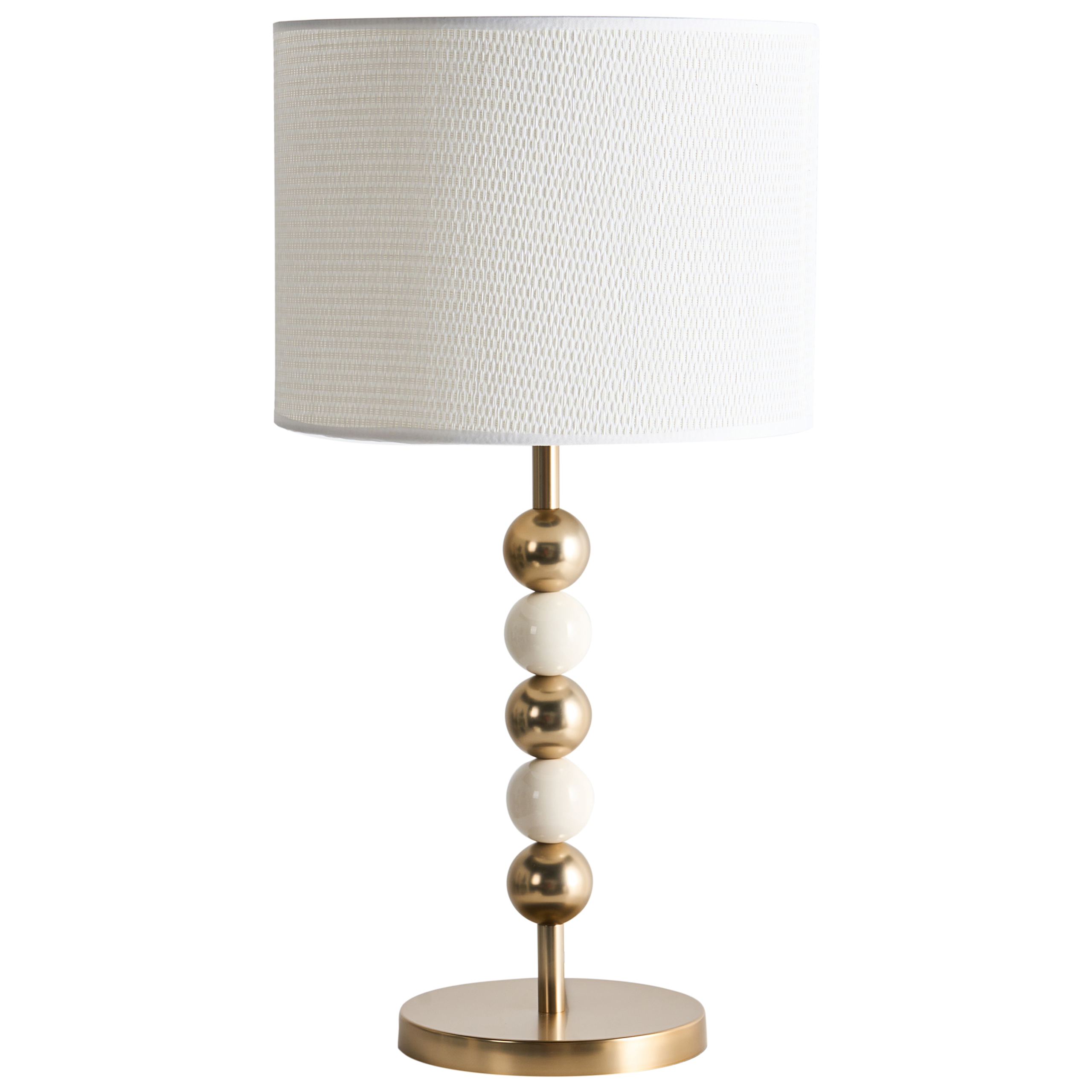 Pöytävalaisin LOKY Metalli Messinki/beige