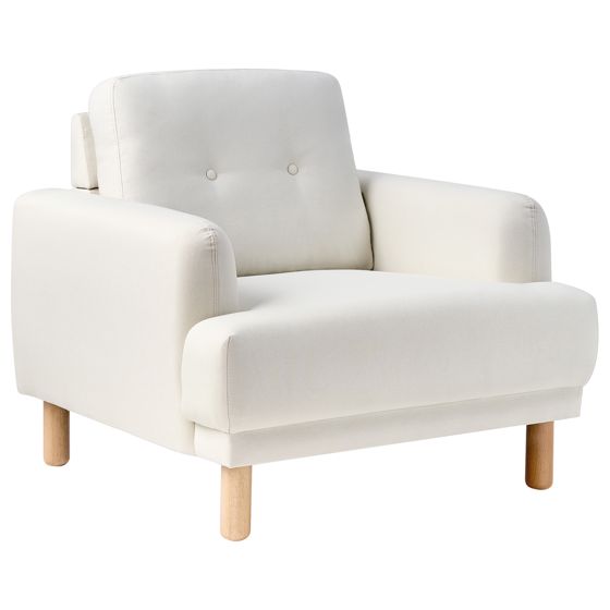 Nojatuoli TUVE kangas Luonnonvalkoinen