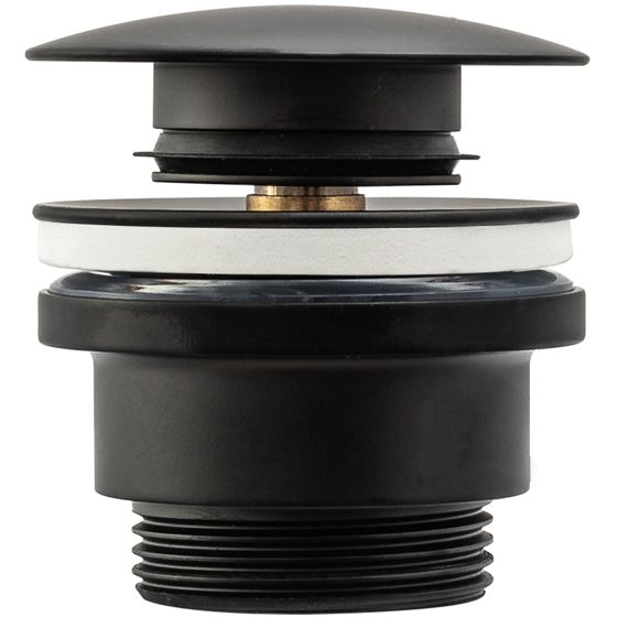 REA pesualtaan tulppa Click-clack 6,4 musta, 6,4X6,4X13CM