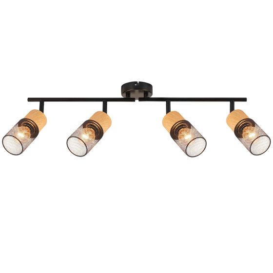 NETTLIFE puinen kattovalaisin E14 kattovalaisin 350° säädettävä vintage - seinävalaisin keittiön valaisin säädettävä ilman lamppua