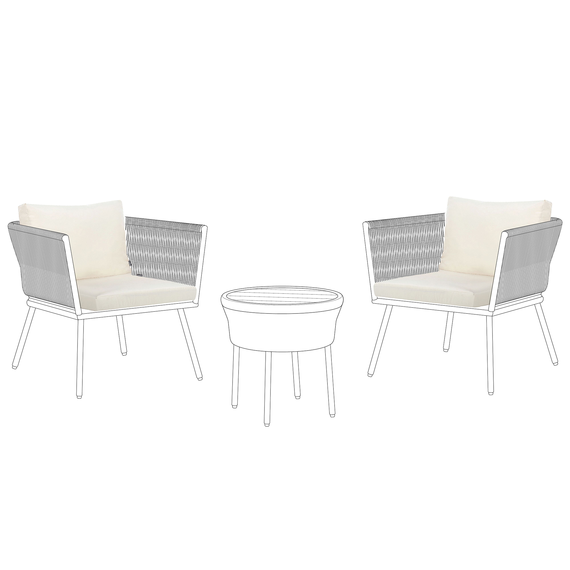 Ulkotyynyjen päällissetti GARGANO Vaaleanbeige