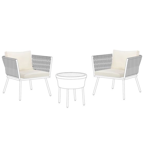 Ulkotyynyjen päällissetti GARGANO Vaaleanbeige