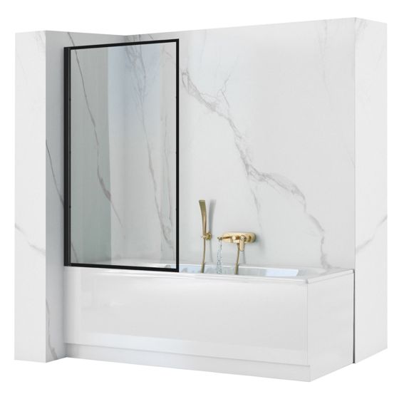 REA suihkuseinät LAGOS 70 musta, 1,8X70X140CM