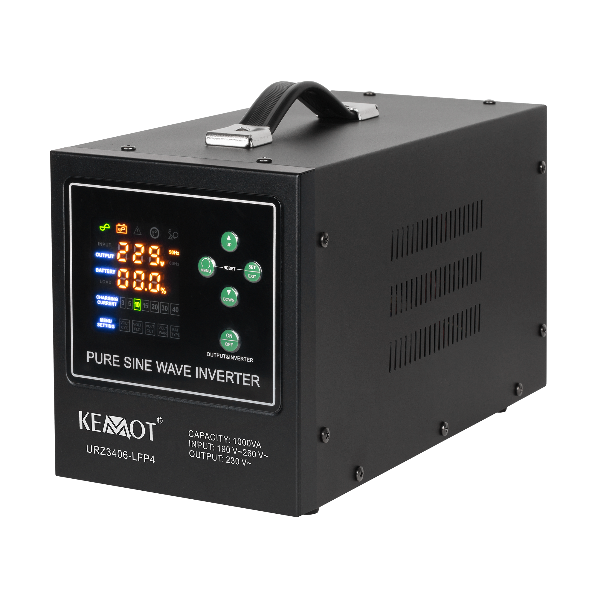 Hätävirtalähdemuunnin KEMOT PROsinus1000-LFP4 12V 230V 1000VA/700W
