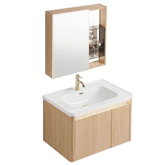 REA Kylpyhuonekalustesarja Pesualtaalla De07-70 Oak 70Cm Ruskea, 51X71X49Cm