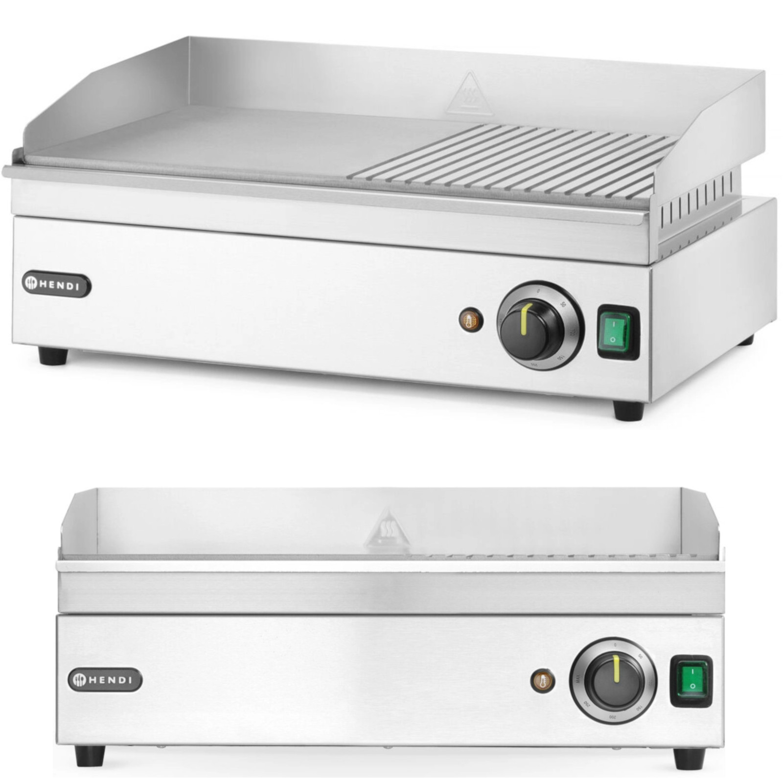 Sähkögrilli, sileä, uritettu grillilevy, 527 x 404 mm, 2400 W