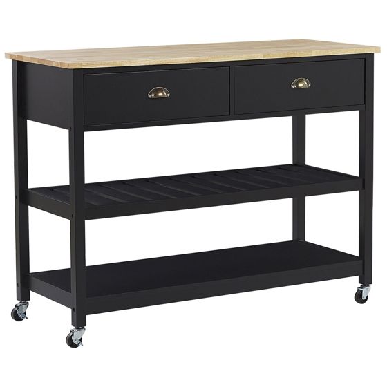 Tarjoiluvaunu NAVARINO puu Musta