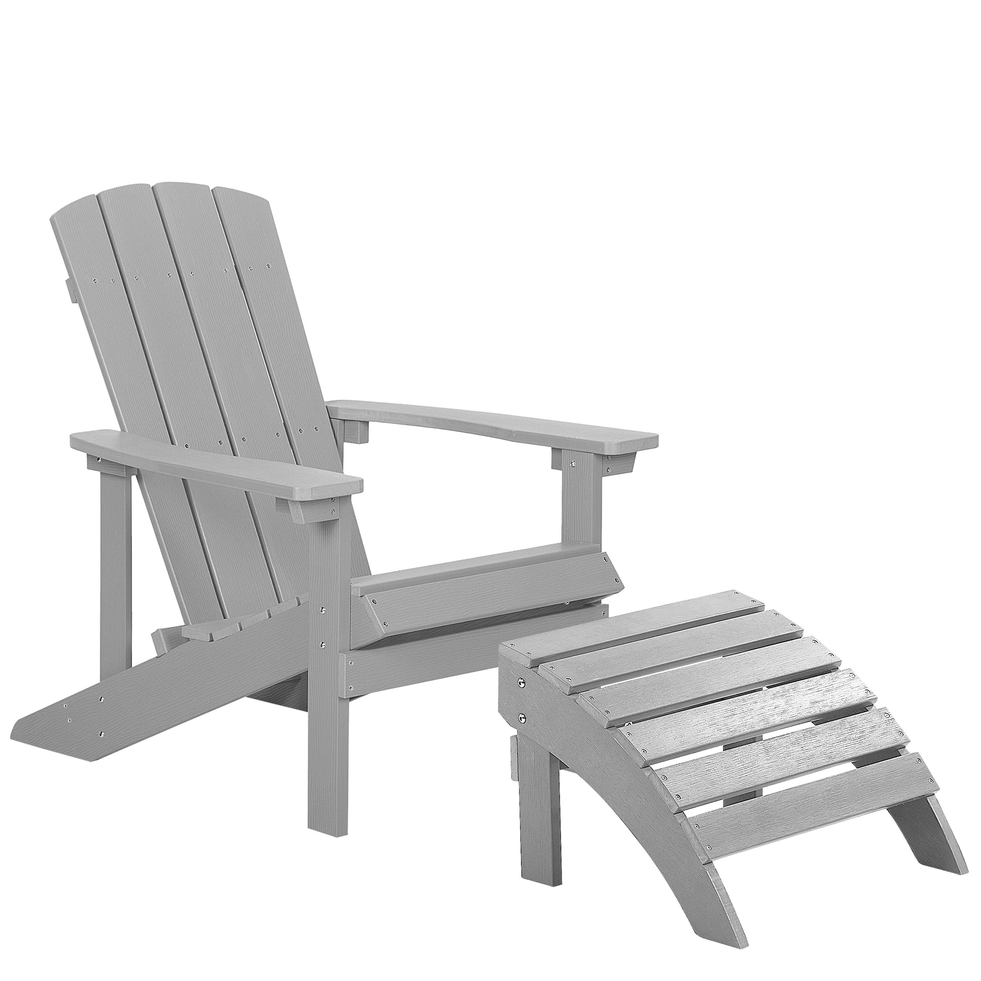 Puutarhatuoli ADIRONDACK rahilla Vaaleanharmaa