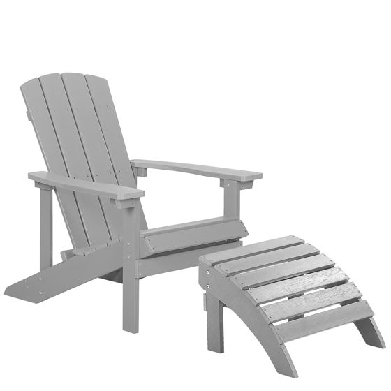 Puutarhatuoli ADIRONDACK rahilla Vaaleanharmaa
