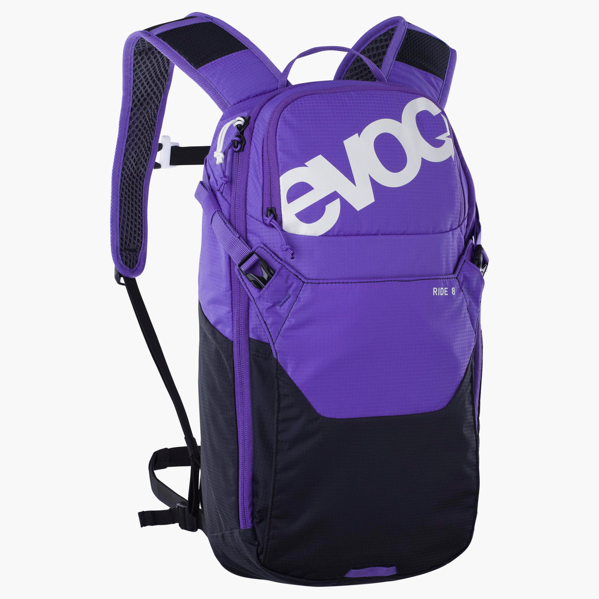 EVOC RIDE 8 -reppu 2 litran juomarakolla, musta-violetti