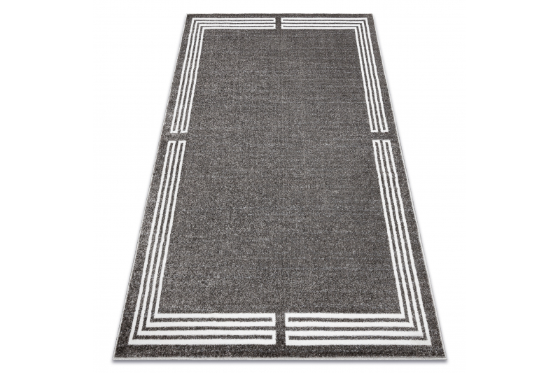 Matto MATEO 8034/644 Moderni kehyskuviolla - rakenne harmaa 240x330 cm