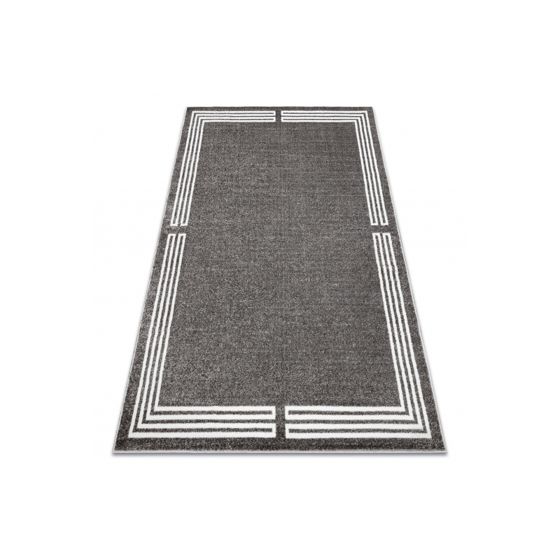 Matto MATEO 8034/644 Moderni kehyskuviolla - rakenne harmaa 240x330 cm