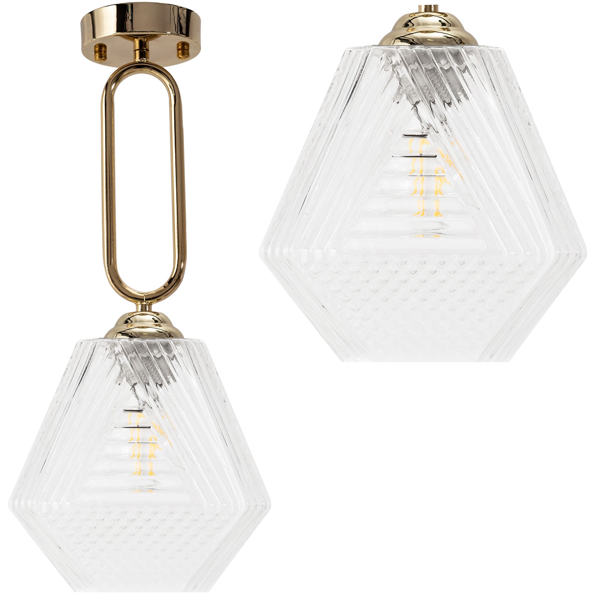 TOOLIGHT riippuva kattovalaisin APP1025-1CP kulta, 47x20x47cm