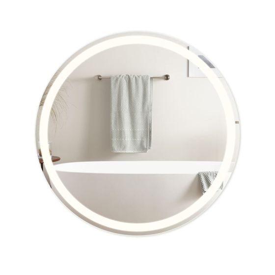 NETTLIFE valaistu kylpyhuoneen peili - pyöreä 80 cm LED, IP44, kosketuskytkin, huurtumisenesto, säädettävä 3000K-6500K