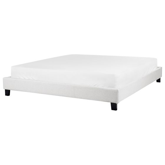 Sänky ilman sängynpäätyä kangas ROANNE 180 x 200 cm Vaaleanharmaa