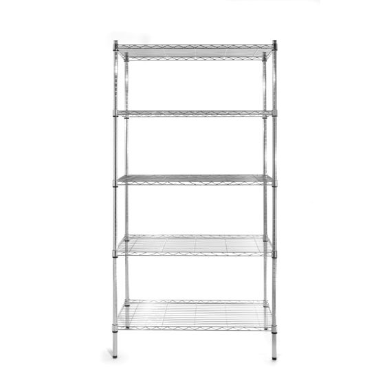 Taittuva säilytysteline säädettävillä lankahyllyillä - 5 hyllyä - Hendi 812204